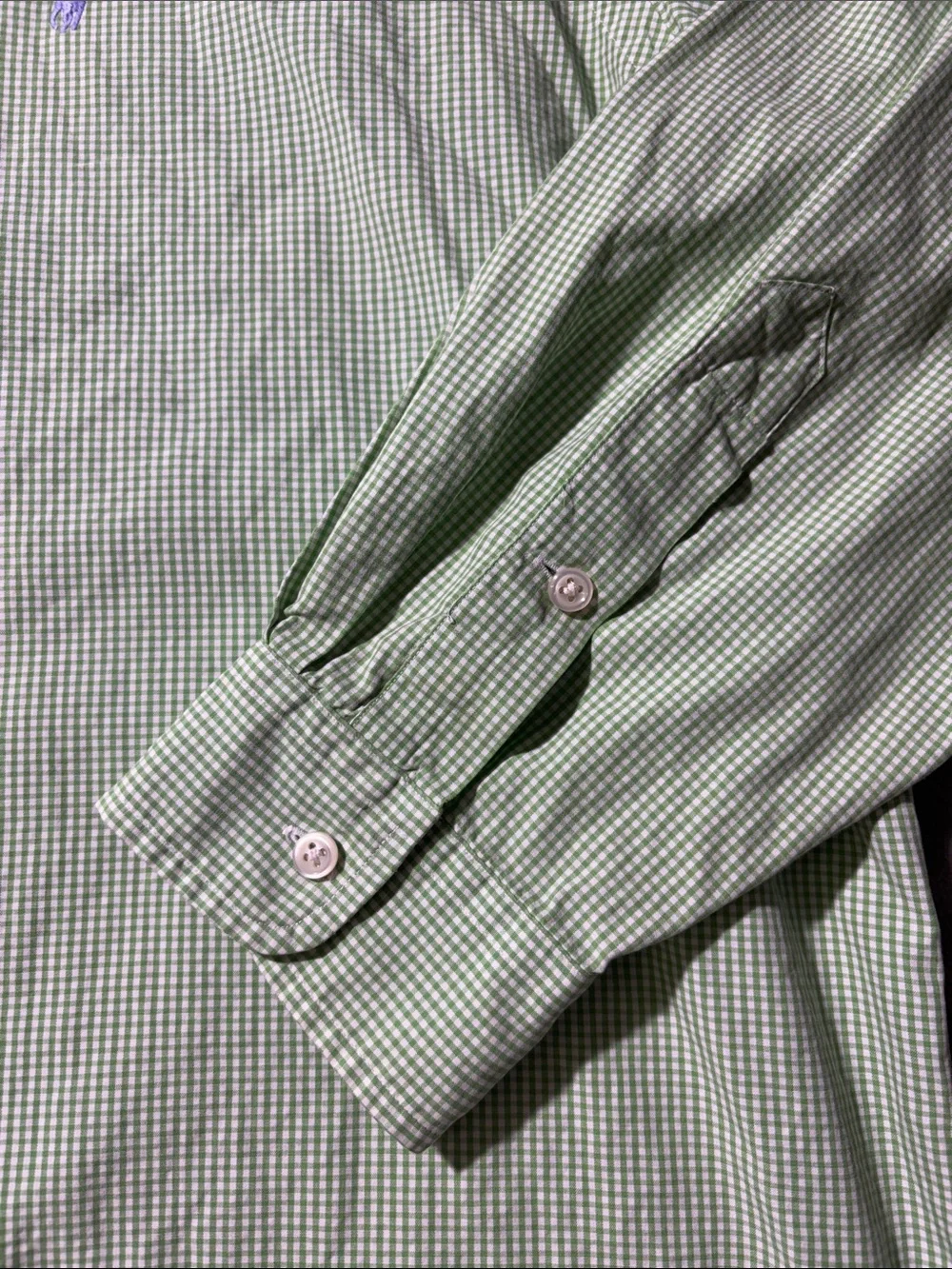 Ralph Lauren Blake Men’s XL Green Gingham Check Button Down Shirt
